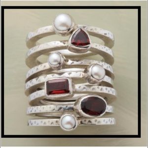 Sundance Snowflower Stack Rings